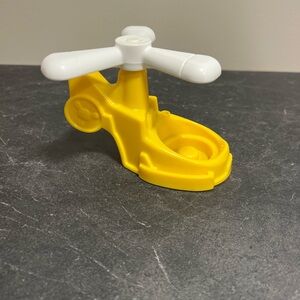 Little People Fischer Price Yellow and White Spinning Helicopter Toy  1998